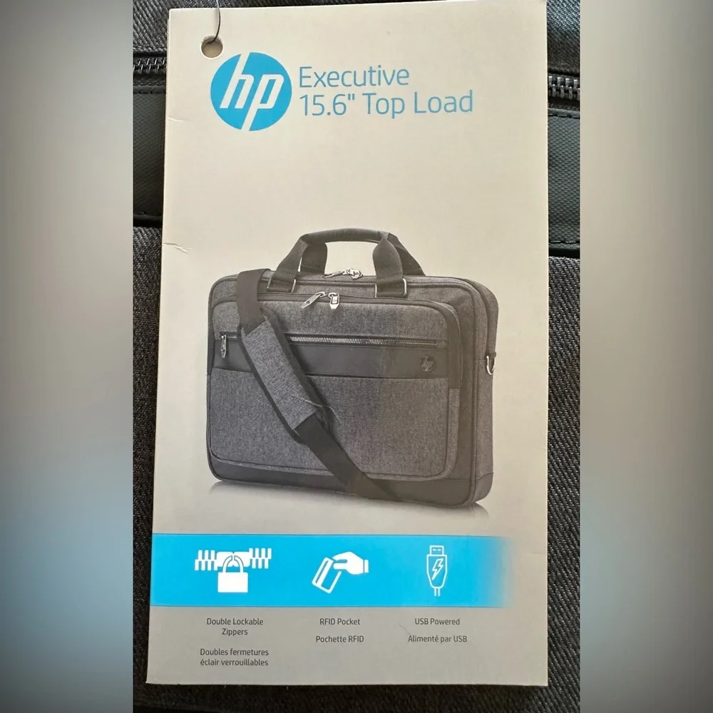 NWT - HP 6KD06AA Messenger Bag, Size 15.6” - Black